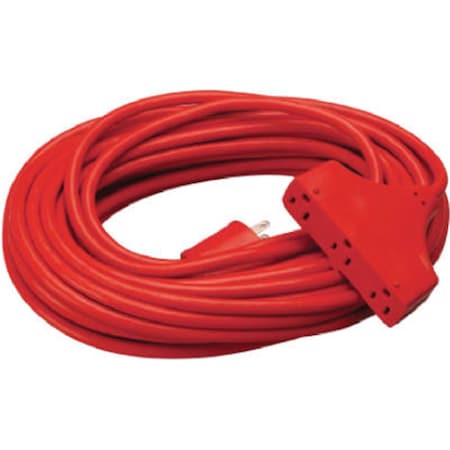 Virtual Extension Cord, Outdoor, 3 Outlets, Red, 50 ft VI2670421